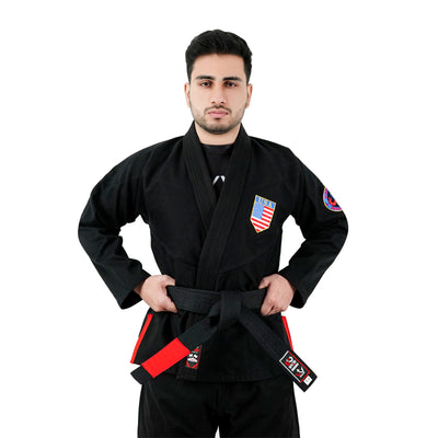 American Black Brazilian Jiu Jitsu Gi With Built-in Rash Guard