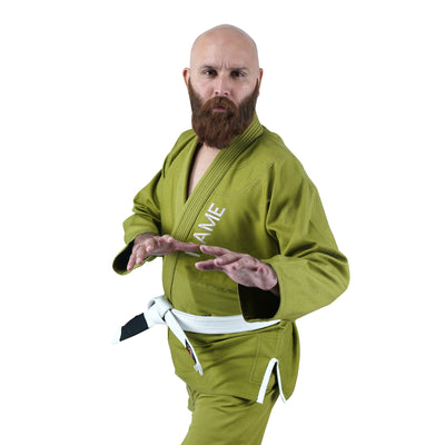 Customized Logo Olive Green Brazilian Jiu Jitsu Gi