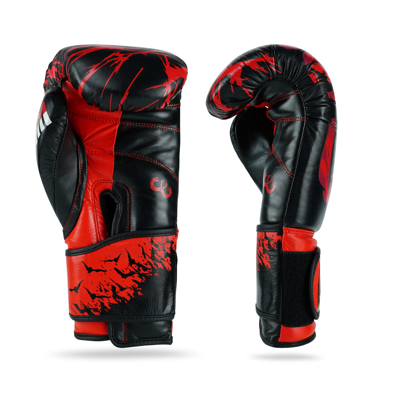Skull Red/Black Genuine Leather Boxing Gloves – Wyrm Sports