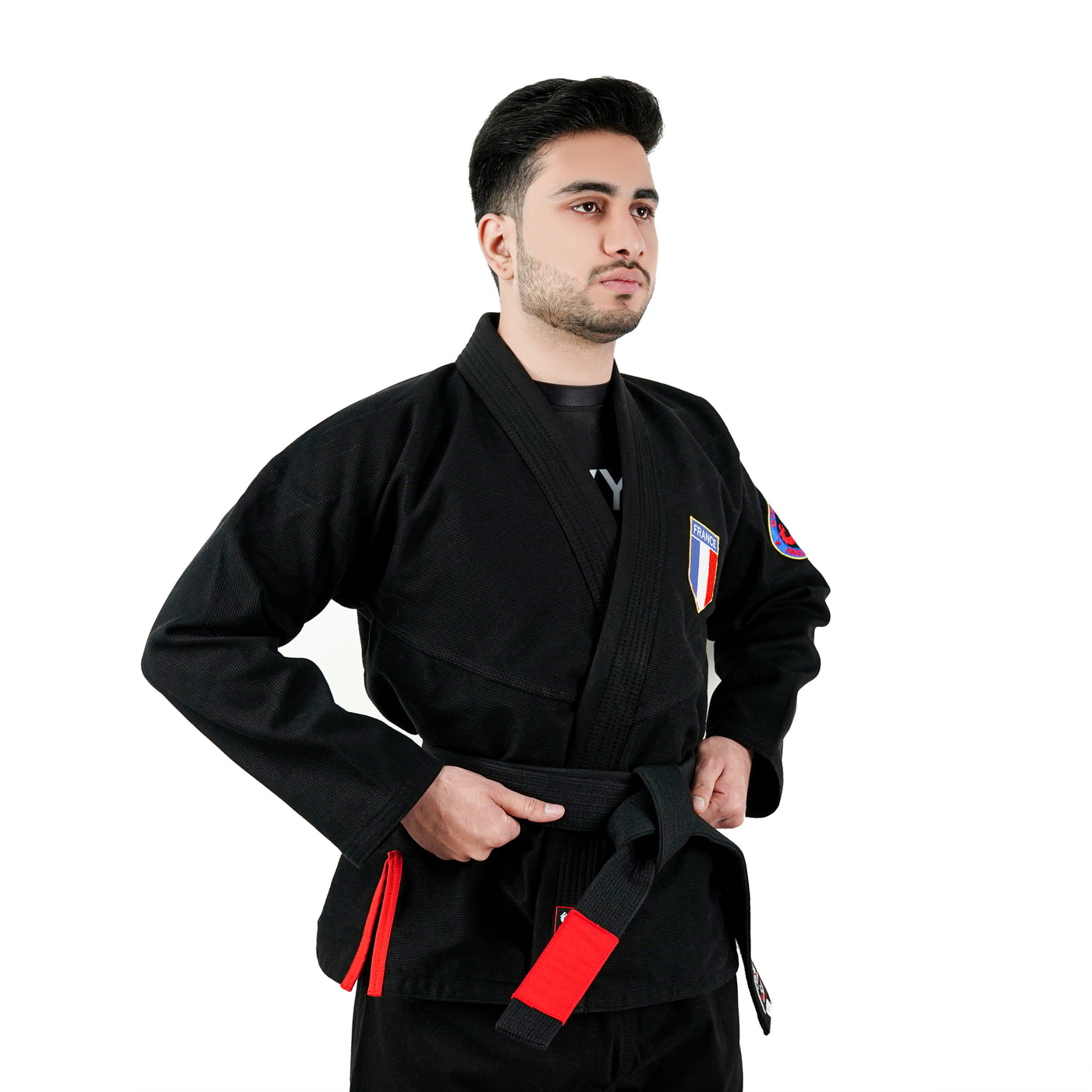 French Black Brazilian Jiu Jitsu Gi With Built-in Rash Guard