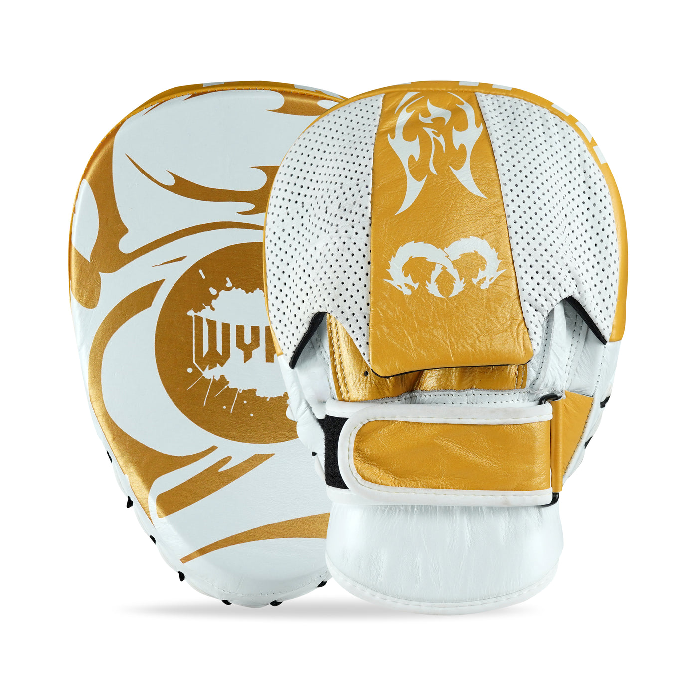 Canelo White/Gold Genuine Leather Focus Pads