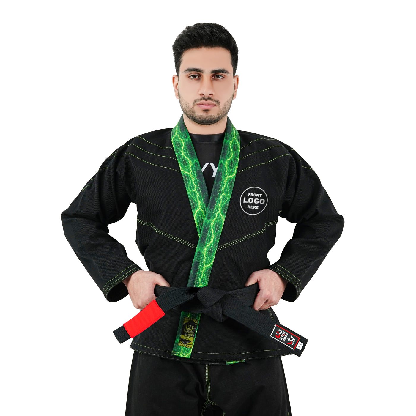 Premium Custom Black with Thunder Neon Brazilian Jiu Jitsu Gi