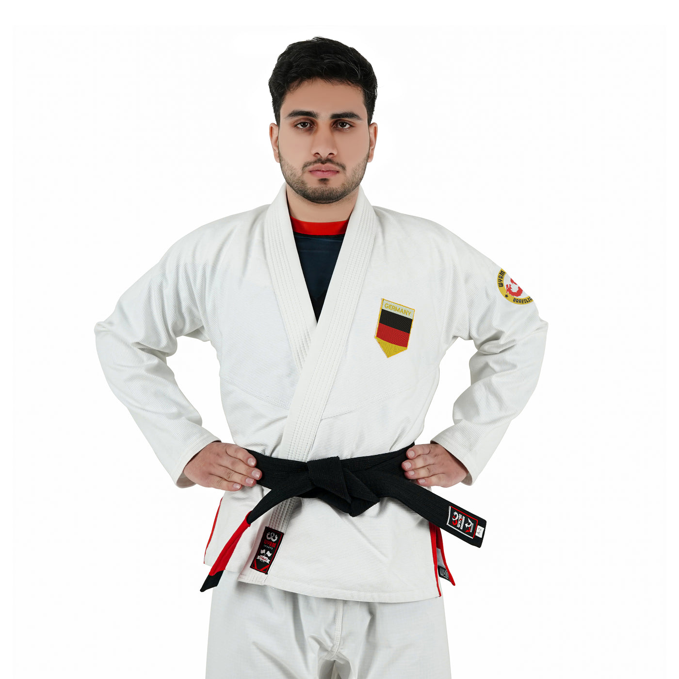 German Rash Guard German White Brazilian Jiu Jitsu Gi With Built-in Rash Guard – Wyrm Sports