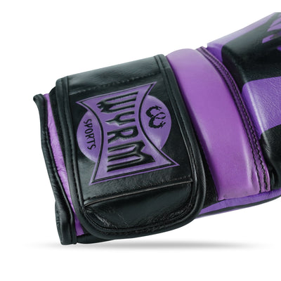 Devourer Black/Purple Genuine Leather Boxing Gloves