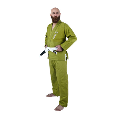 Customized Logo Olive Green Brazilian Jiu Jitsu Gi