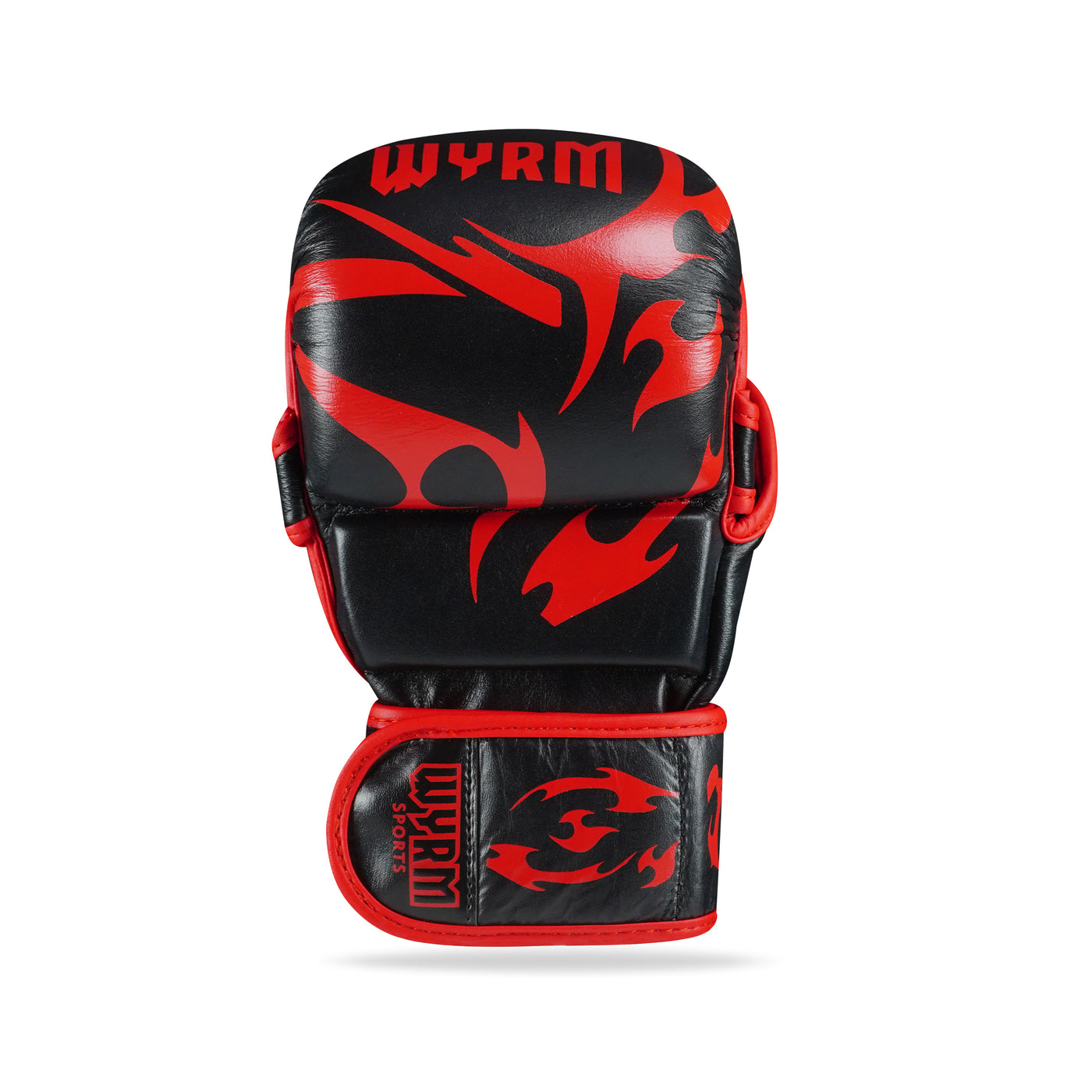 Canelo Black/Red Genuine Leather MMA Training Gloves