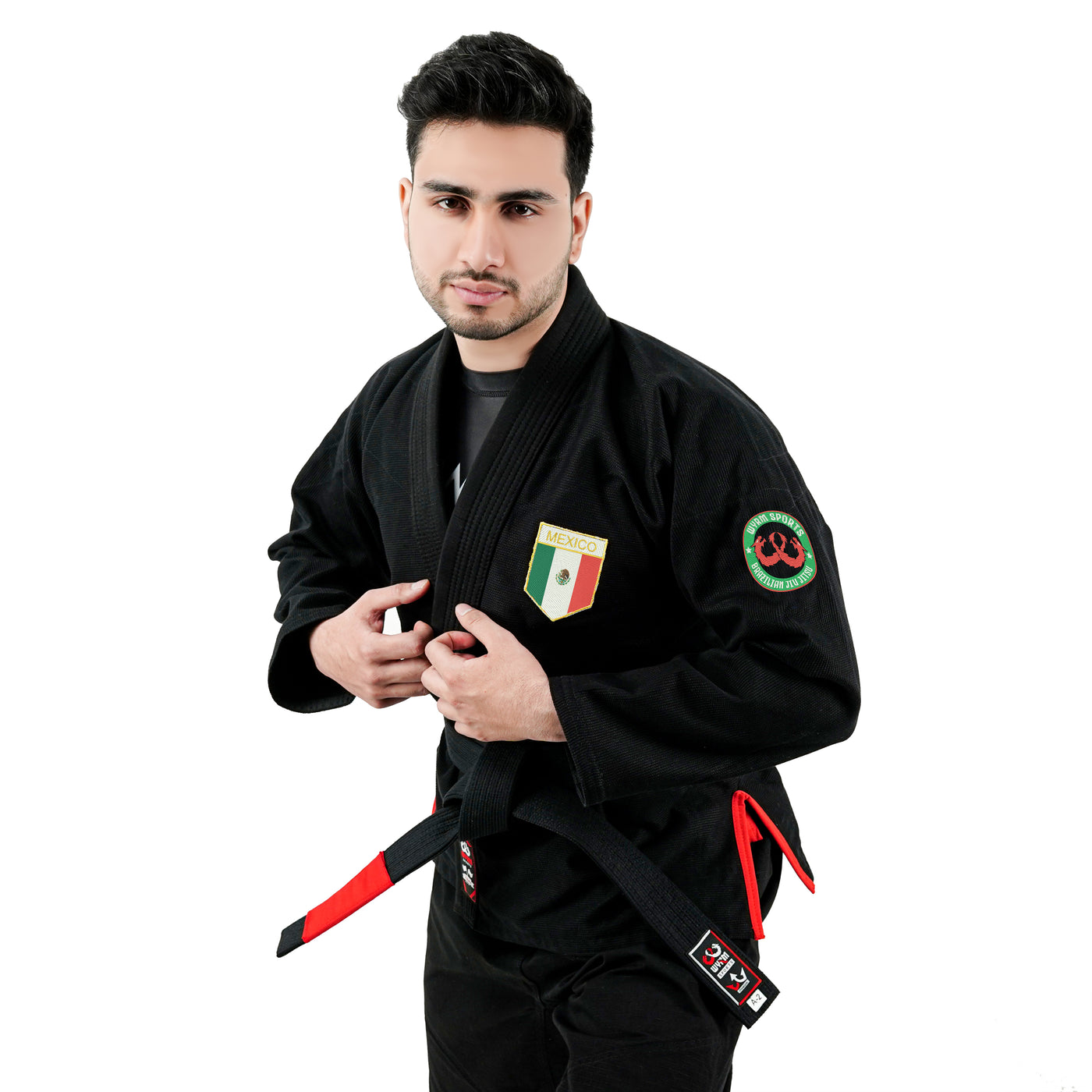 Mexican Black Brazilian Jiu Jitsu Gi With Built-in Rash Guard