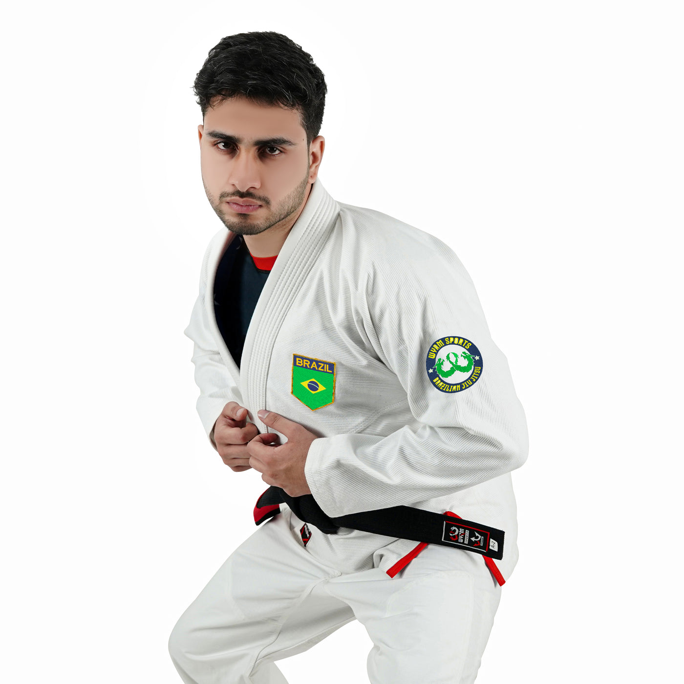 Brazilian White Brazilian Jiu Jitsu Gi With Built-in Rash Guard