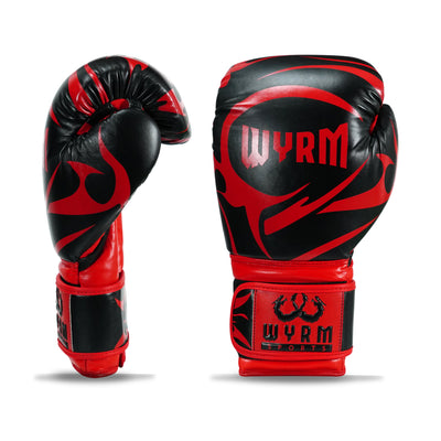 Canelo Black/Red Genuine Leather Boxing Gloves