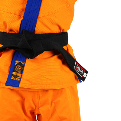 Premium Custom Orange with Blue Lapel Brazilian Jiu Jitsu Gi