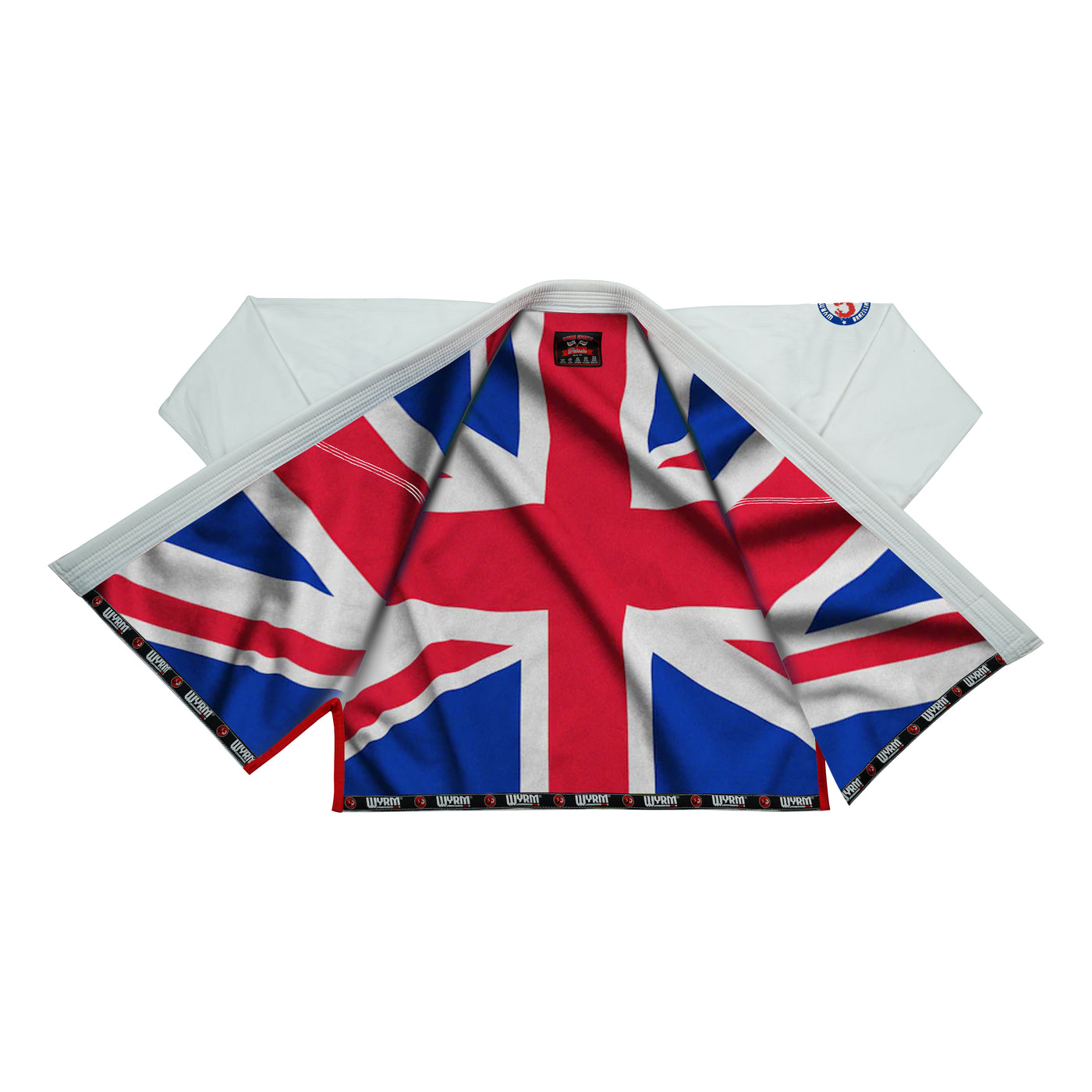 British White Brazilian Jiu Jitsu Gi With Built-in Rash Guard