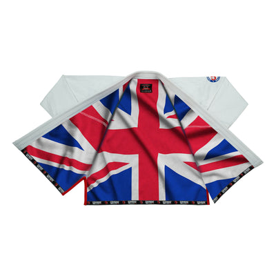 British White Brazilian Jiu Jitsu Gi With Built-in Rash Guard