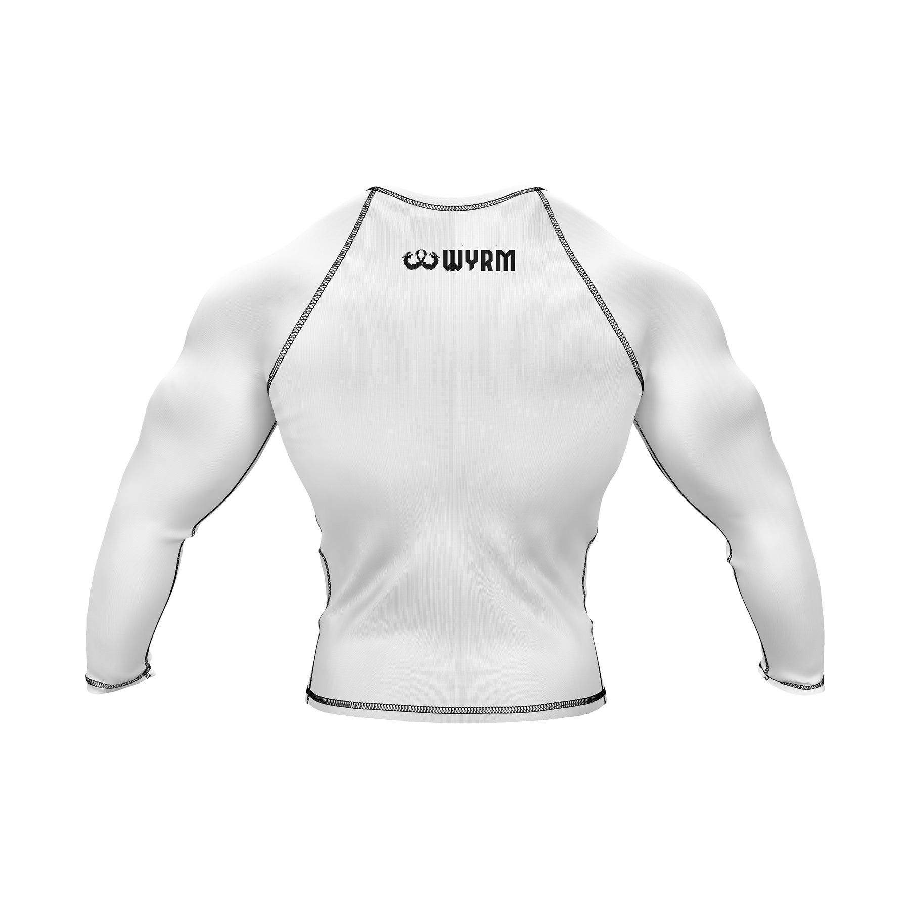 Customized White Rash Guard / Compression Top – Wyrm Sports