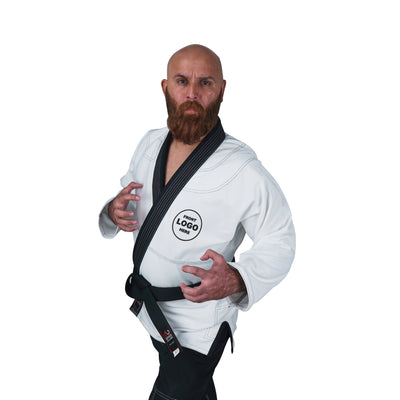 Custom White with Black Lapel Brazilian Jiu Jitsu Gi