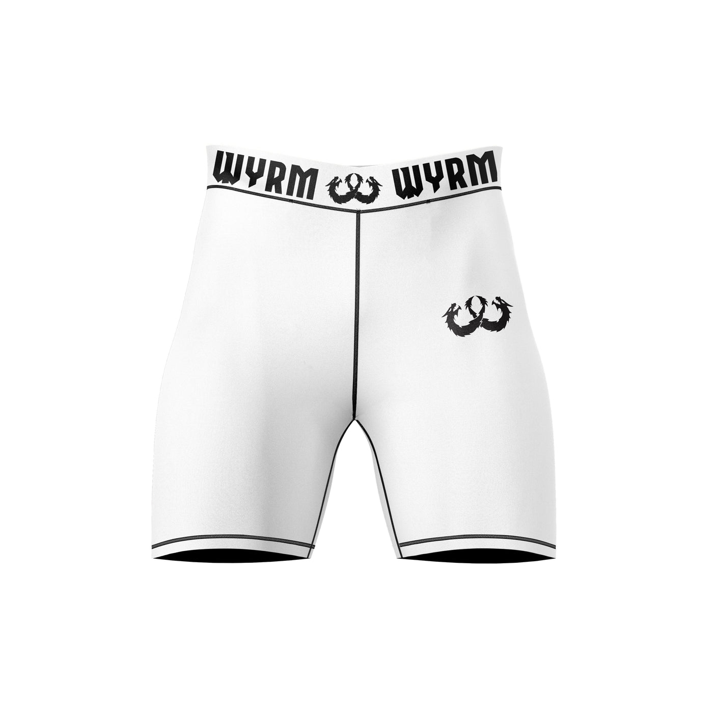 WYRM Basic White Compression Shorts