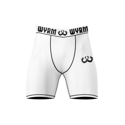 WYRM Basic White Compression Shorts