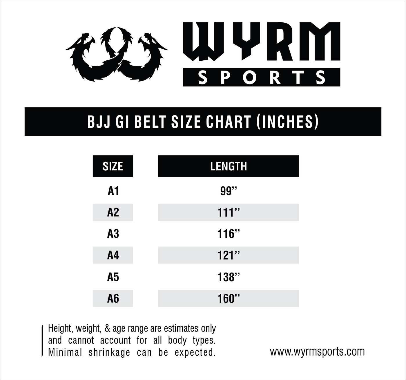 WYRM Premium Brazilian Jiu Jitsu Belt